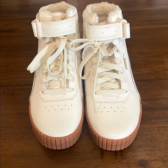 Puma Cream High-Top Sneakers - Picture 3 of 8